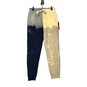La Detresse Acid Wash Blue and Tan Cotton‎ Jogger